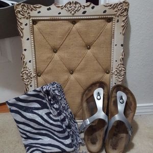 Womens silver birkenstocks size 39